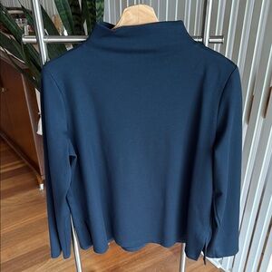Eileen Fisher Midnight Blue Mock Turtleneck